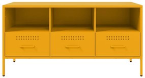 Móvel de TV 100,5x39x50,5 cm aço amarelo mostarda