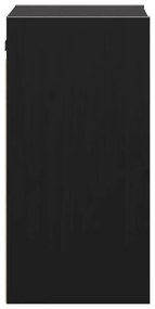 Armários de parede 2 pcs 30x30x60 cm pinho maciço preto