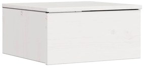 Mesa de Cabeceira Montada na Parede com gaveta 2 pcs Branco