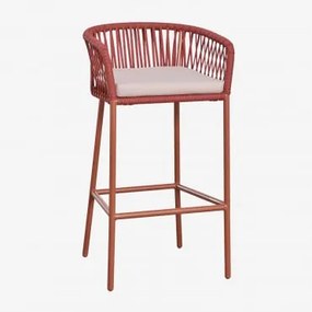 Pacote De 2 Bancos Altos Arhiza Telha Vermelha & ↑75 Cm - Sklum