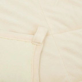 Manta pesada 11 kg 152x203 cm tecido creme-claro