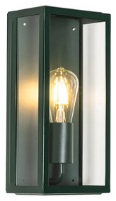 Candeeiro de parede exterior industrial verde escuro com vidro IP44 - Rotterdam Industrial