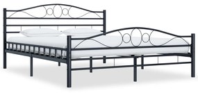 285290 vidaXL Estrutura de cama em aço 180x200 cm preto