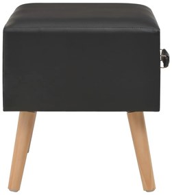 Mesas-de-cabeceira 2 pcs 40x35x40 cm couro artificial preto