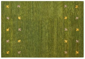 Tapete em lã verde 160 x 230 cm YULAFI Beliani