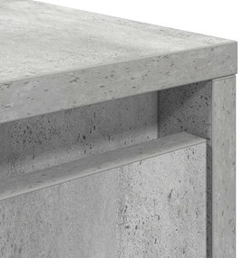Mesa de centro com gavetas 100x100x40 cm cinzento-cimento