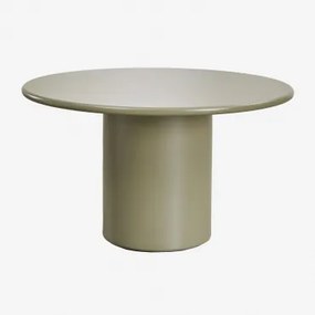 Mesa De Jantar Redonda Em Mdf (ø130 Cm) Rodeo Verde Sálvia & Ø130 Cm - Sklum