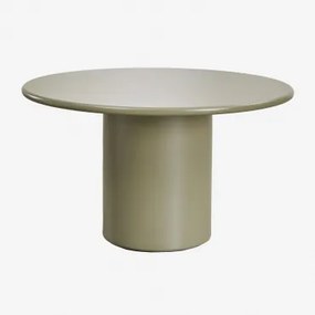 Mesa De Jantar Redonda Rodeo Mdf Verde Sálvia & Ø130 Cm - Sklum