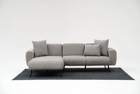 Sofá de Canto Side – Cinzento Claro – 252x77x82 cm