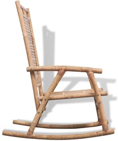 Cadeira de balanço de bambu