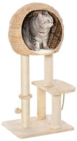 PawHut Árvore arranhador para gatos Torre de escalada com plataformas