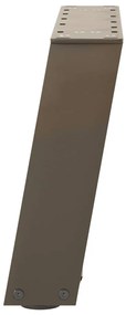 Pés para mesa de centro em formato de U, 2 peças, aço natural, 40x(30-