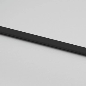 Porta deslizante 90x205 cm vidro temperado e alumínio preto