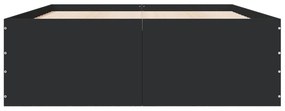Estrutura de cama 135x190 cm derivados de madeira preto