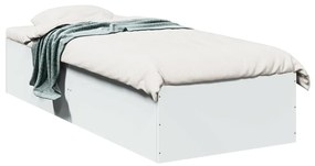 Estrutura de cama 90x200 cm derivados de madeira branco