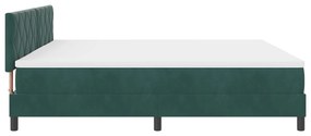 Cama Box com Colchão vidaXL Verde Escuro 200x200 cm Veludo