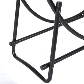 Suporte para lenha Metal Redondo Resistente à humidade 102 x 95 x 33 cm Preto