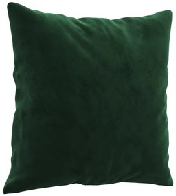 Almofadas decorativas 2 pcs 40x40 cm veludo verde-escuro