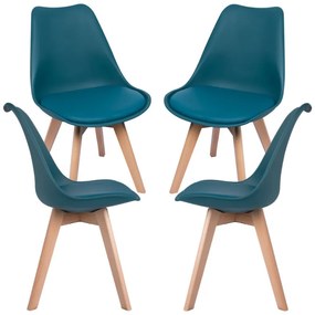 Pack 4 Cadeiras Synk Pro - Verde-azulado
