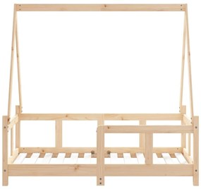 Estrutura de cama infantil 70x140 cm pinho maciço