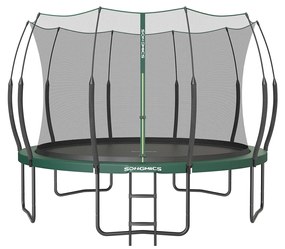 Trampolim Ø 366 cm com fecho de correr verde