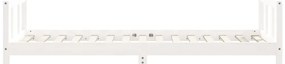 Estrutura de cama infantil 90x190 cm pinho maciço branco