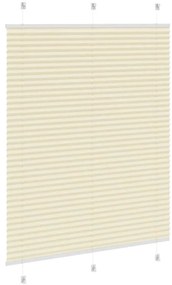 Creme Plissada Cega 110x150 cm Largura Tecido 109,4cm Poliéster