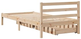 Cama sem colchão 90x200 cm madeira de pinho maciça