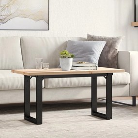 Mesa de centro estrutura em O 100x50x45,5cm pinho/aço