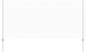 vidaXL Cerca e Poste Prateado 1 x 10 m Aço