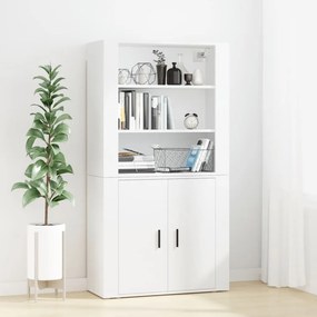 vidaXL Armário alto derivados de madeira branco