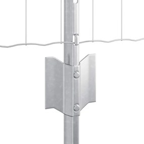 Conjunto de Cerca de Jardim Conjunto de 2 Aço Galvanizado Grande