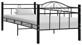 vidaXL Estrutura sofá-cama 90x200 cm metal preto
