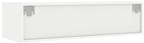 Móvel de TV com luzes LED 100X35,5x25 cm branco
