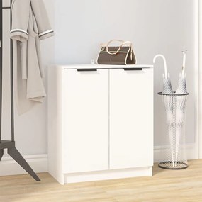 811421 vidaXL Sapateira 59x35x70 cm derivados de madeira branco