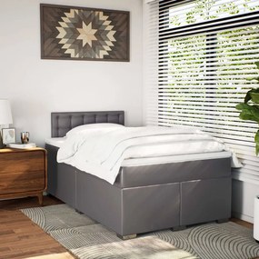 Cama Boxspring com Colchão e Luzes Led - 120x190 cm - Couro Artificial