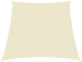 Para-sol estilo vela tecido oxford trapézio 4/5x4 m cor creme