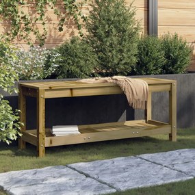 vidaXL Banco de jardim 108x35x45 cm madeira de pinho impregnada