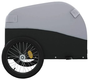 Reboque para bicicleta 45 kg ferro preto e cinza