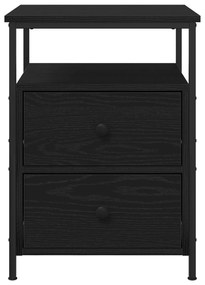 Cômoda de Cabeceira vidaXL Carvalho Preto 44x45x60 cm Madeira de engen