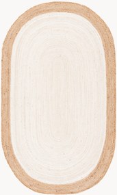 Tapete oval de juta artesanal Natural