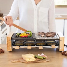 Grelhador Raclette Cheese&Grill 8400 Wood MixGrill com potência de 1200 W