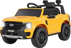 Carro elétrico infantil 12V com controle remoto Faróis LED Partida com um botão para crianças de 3 a 6 anos 64 x 105 x 60 cm Amarelo