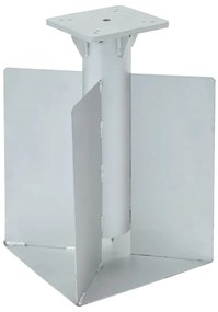 Base de guarda-sol de enterrar 27,5x27,5x45 cm aço prateado
