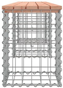 Banco jardim design gabião 203x31x42 cm madeira douglas maciça