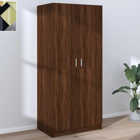 815353 vidaXL Roupeiro 80x52x180 cm derivados de madeira carvalho castanho