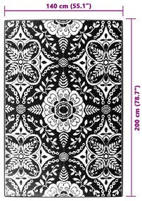 Tapete de exterior 140x200 cm ARAKIL PP cor-de-rosa