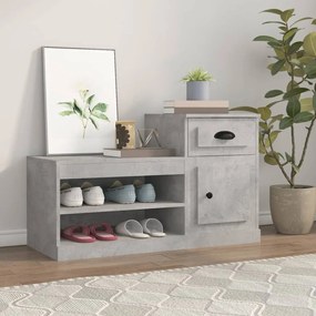 Sapateira 100x42x60 cm derivados de madeira cinzento cimento
