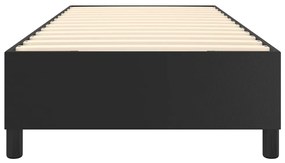 Estrutura de cama 80x200 cm couro artificial preto