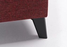 Sofá-Cama de Canto Efsun – Vermelho Claret – 300 x 78 x 202 cm